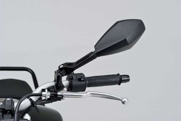 Daytona Black Side View D-MIRROR-12 Stem Set Left Aluminum ABS Mirror 80721