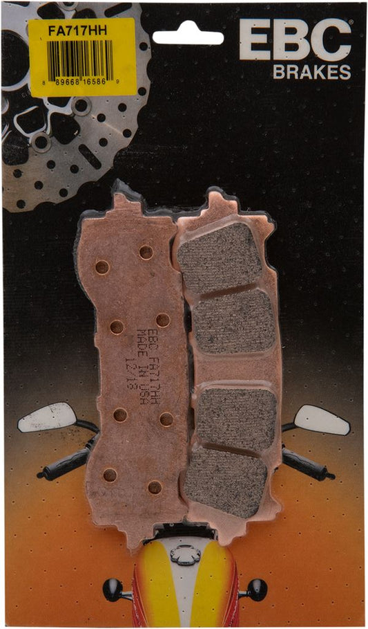 Ebc Sintered "HH" Brake Pads For Honda GL 1800 2018-2022 Copper Alloy FA717HH