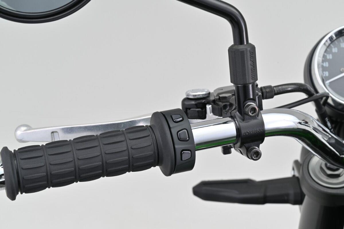 Daytona 3-Button Handlebar Switch Aluminum Black Chrome 22.2/25.4mm Handlebars 81371