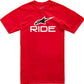 Alpinestars T-Shirt Ride 4 0 Ss Red/White/Black 24 Model
