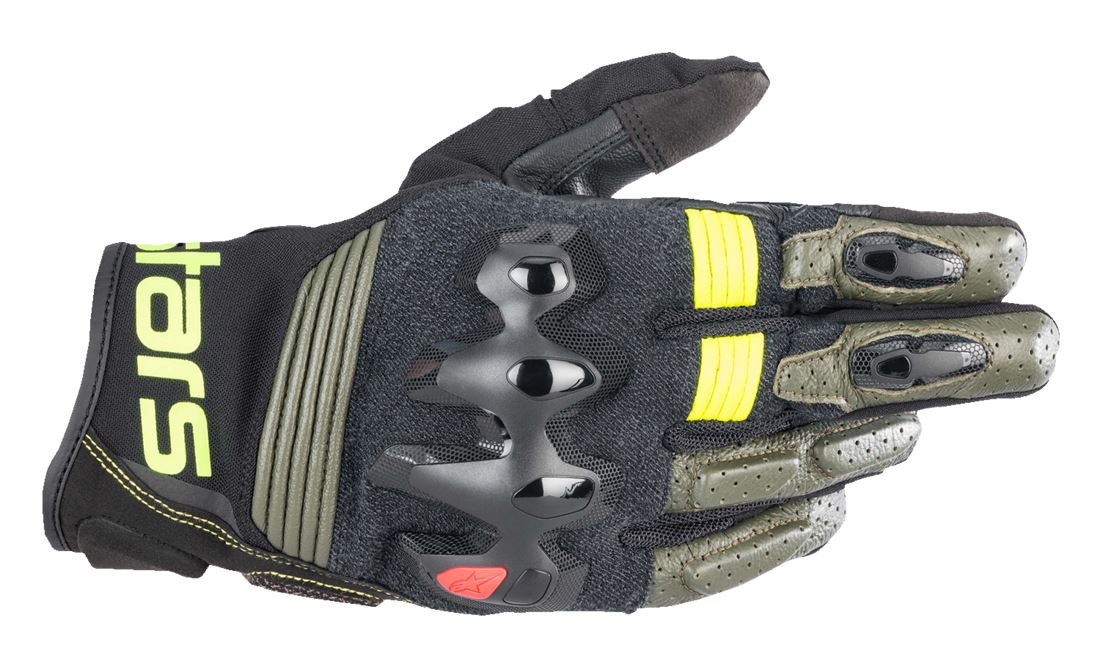 Alpinestars Halo Leather Gloves Black Yellow