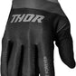 THOR Assist React MX Motorcross Gloves Black/Gray 2023 Model
