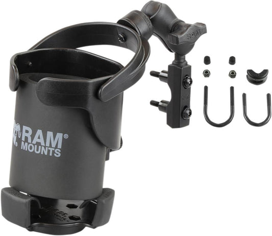 Ram Mounts RAM Level Cup XL with Combination Brake/Clutch Reservoir U-Bolt Mount and Short Arm - RAM-B-174A-417U