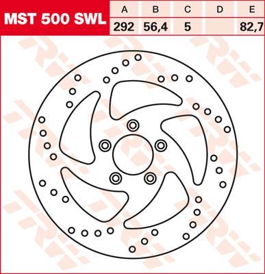 Trw Round Fixed Brake Rotor Swing Design For Harley XL 1200 C 99-19 MST500SWL