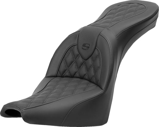 Saddlemen Roadsofa Lattice Stitch Seat Black For HD FXST 1750 18-24 818-30-182