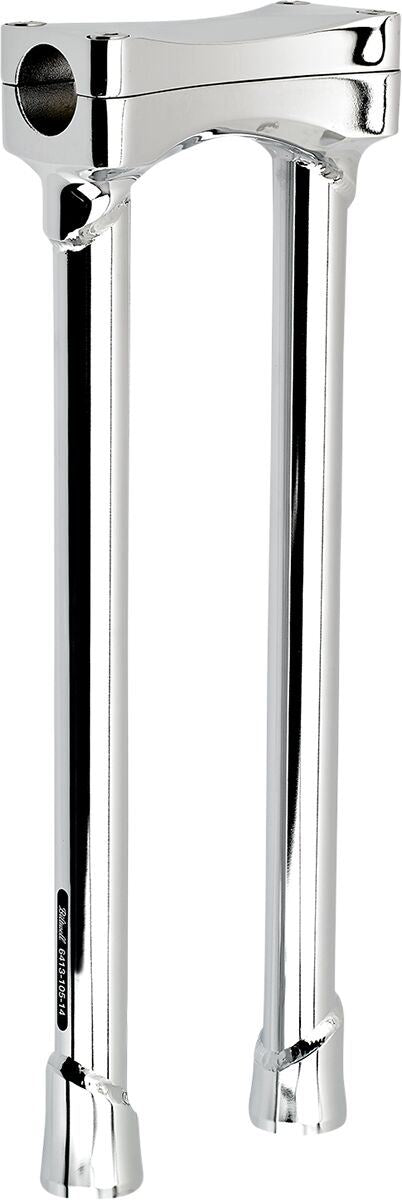 Biltwell Murdock O/S Risers Chrome 14" Pair For 1-1/8" Handlebars 6413-105-14