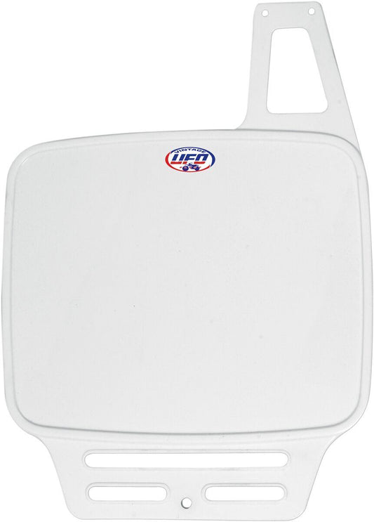 UFO VINTAGE UNI FRONT NUMBER PLATE (79-89) WHITE ME08045W