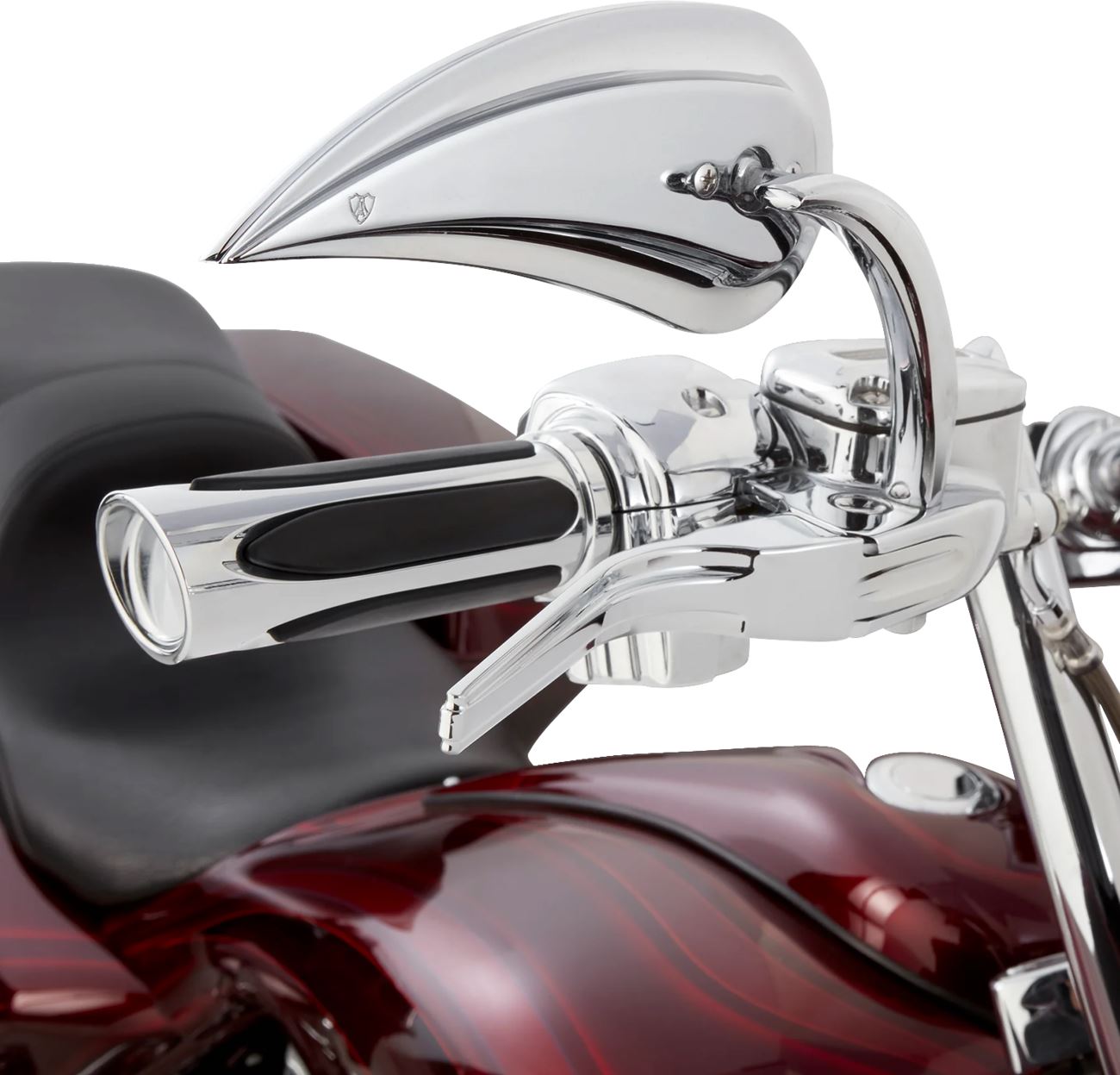 Arlen Ness Deep Cut Comfort Series Grips Chrome HD FLHXSE 1977 23-24 500-070