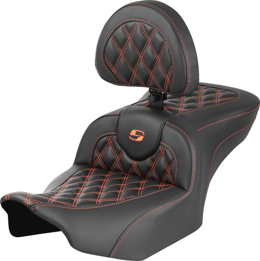 Saddlemen Roadsofa Stitch Seat With Backrest For HD FLTRXSE 1977 23-24 823-07-206B3