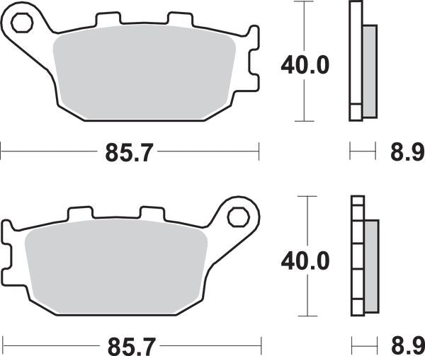 Sbs LS Street Excel Sintered Rear Brake Pads For Honda NT 1100 1991-2024 657LS