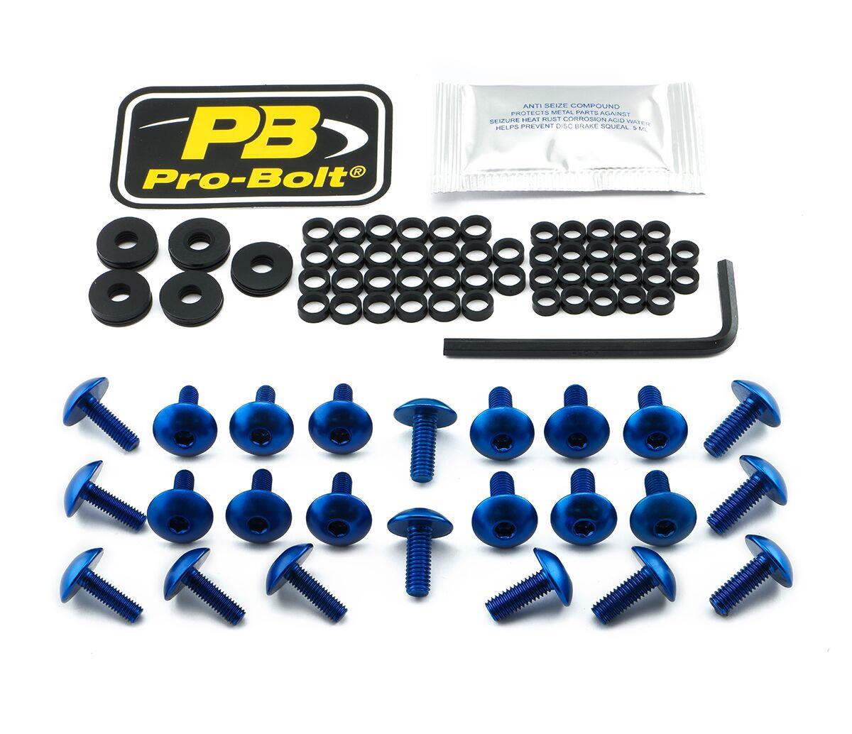 Pro Bolt Fairing Bolt Kit For Kawasaki For Kawasaki ZX-6 R 600 2009-2012 FKA175B