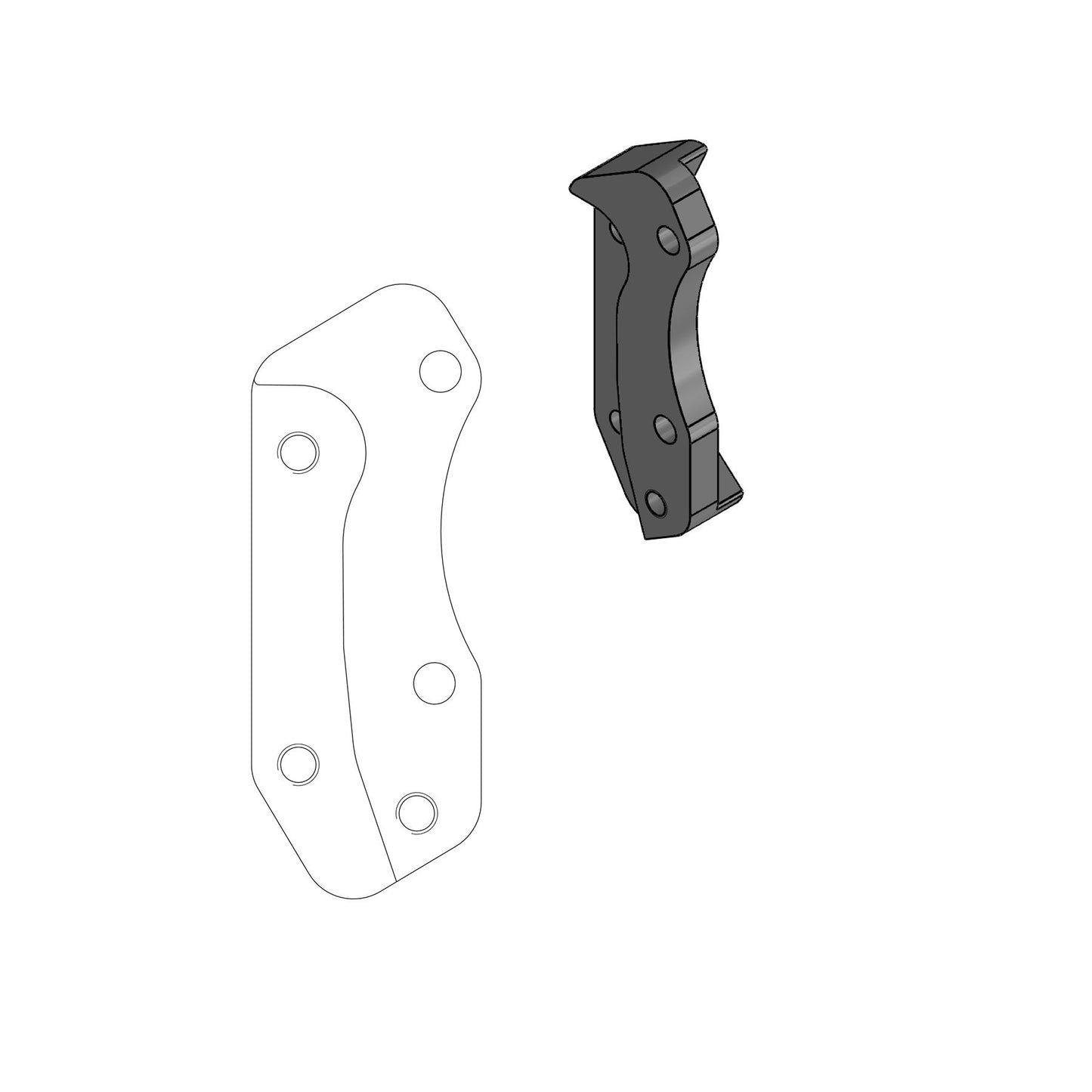 Moto-Master Street Rotor Adapter Bracket For Husqvarna CR 125 1995-2017 211017