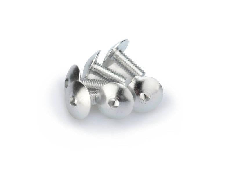 PUIG M6 Domed Screws 15mm x 6 Silver Universal 0611P