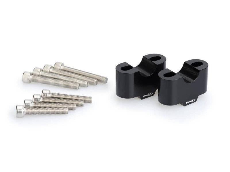 PUIG 20mm Handlebar Risers For 22mm Bars Black for Honda CB750 Hornet 23-25 3672N