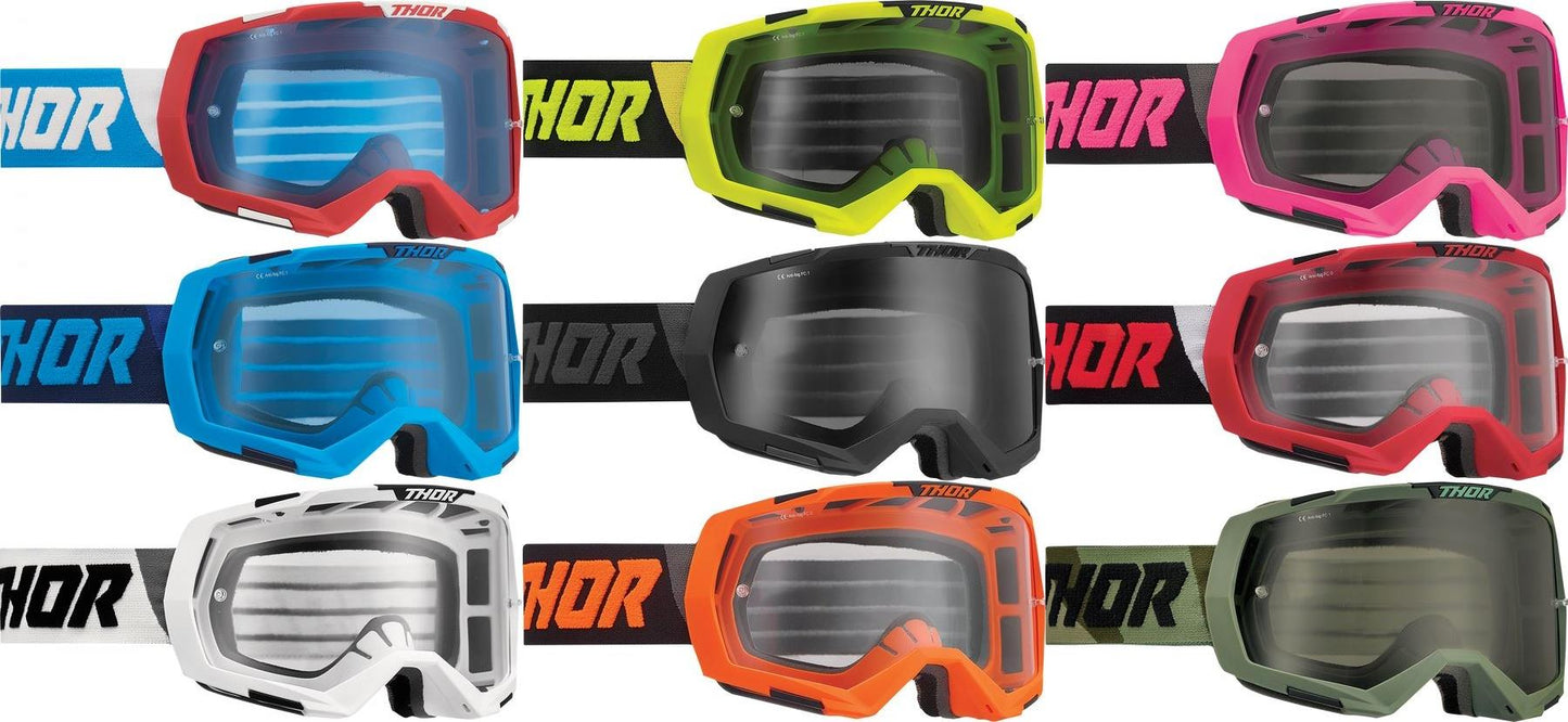 THOR Regiment MX Motorcross Goggles White/Red/Blue 2023 Model