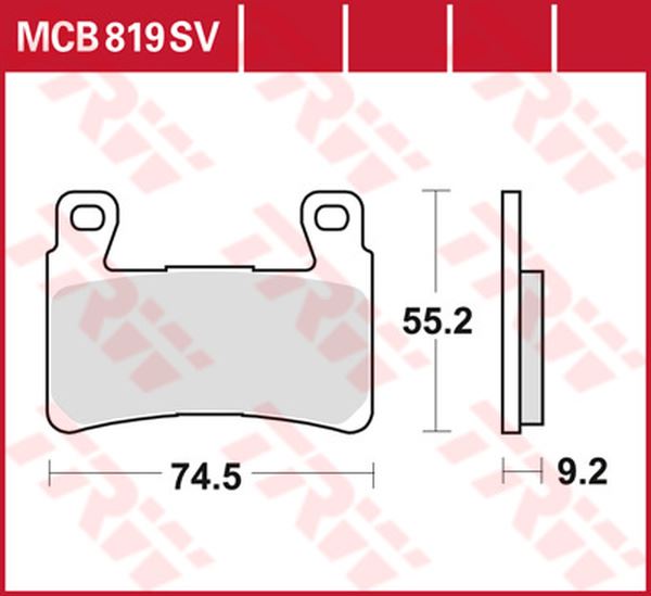 Trw SV Series Sindered Brake Pads For Harley FXLRS 1923 1999-2026 MCB819SV