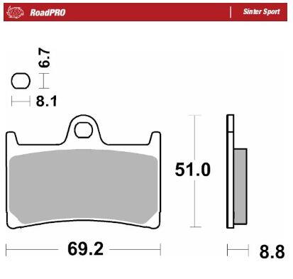 Moto-Master RoadPro Sinter Sport For Yamaha MT-09 1989-2026 402805