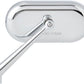 Arlen Ness Forged Oval Mirror Chrome Aluminum Screw-In Left 13-171