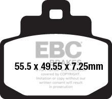 Ebc Sindered Scooter Brake Pads For Piaggio MP3 300 HPE 2014-2024 SFA681HH