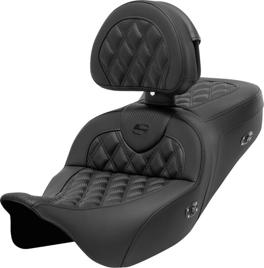 Saddlemen Roadsofa Leather Heated Seat With Backrest For Harley Davidson FLHXS 1868 ABS 08-23 808-07B-206C0