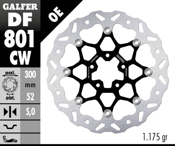 GALFER Brake Rotor Full-Floating Wave® Two Piece (Floating) DF801CW