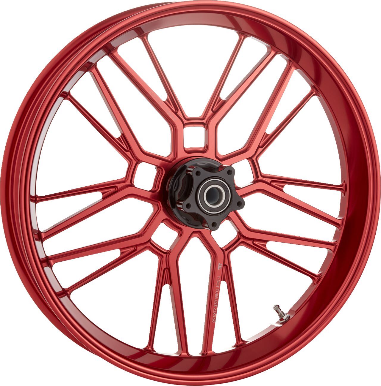 Arlen Ness Split-Spoke Rim 21X3.5 Red Anodized Aluminum 330-016