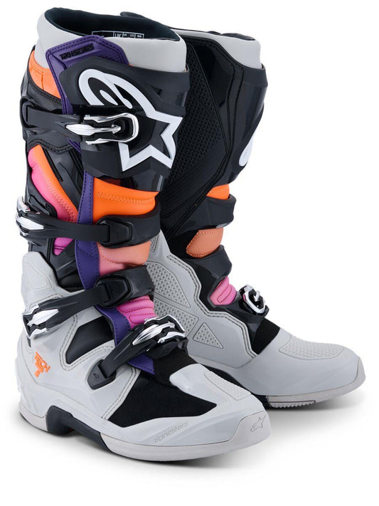 ALPINESTARS Tech 7 Boots BLK/GY/ORG FL/MAG 2025 Model