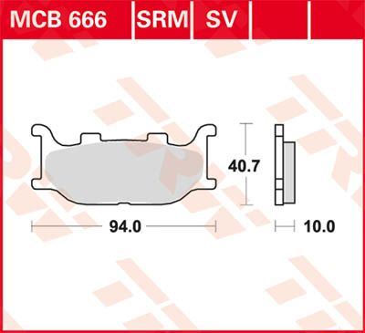 Trw SV Series Sindered Brake Pads For Yamaha XJ 6 1993-2016 MCB666SV
