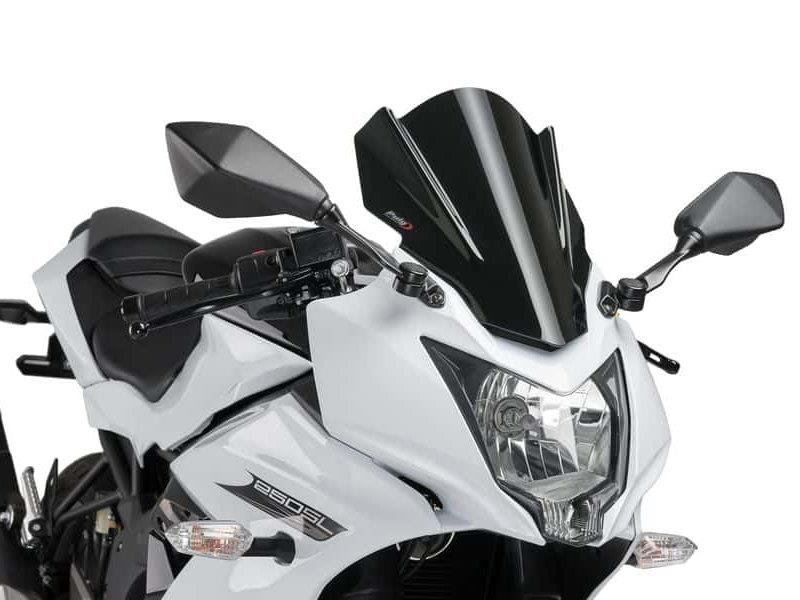 PUIG Z-Racing Screen Black for Kawasaki Ninja 250 SL 15-16 7630N