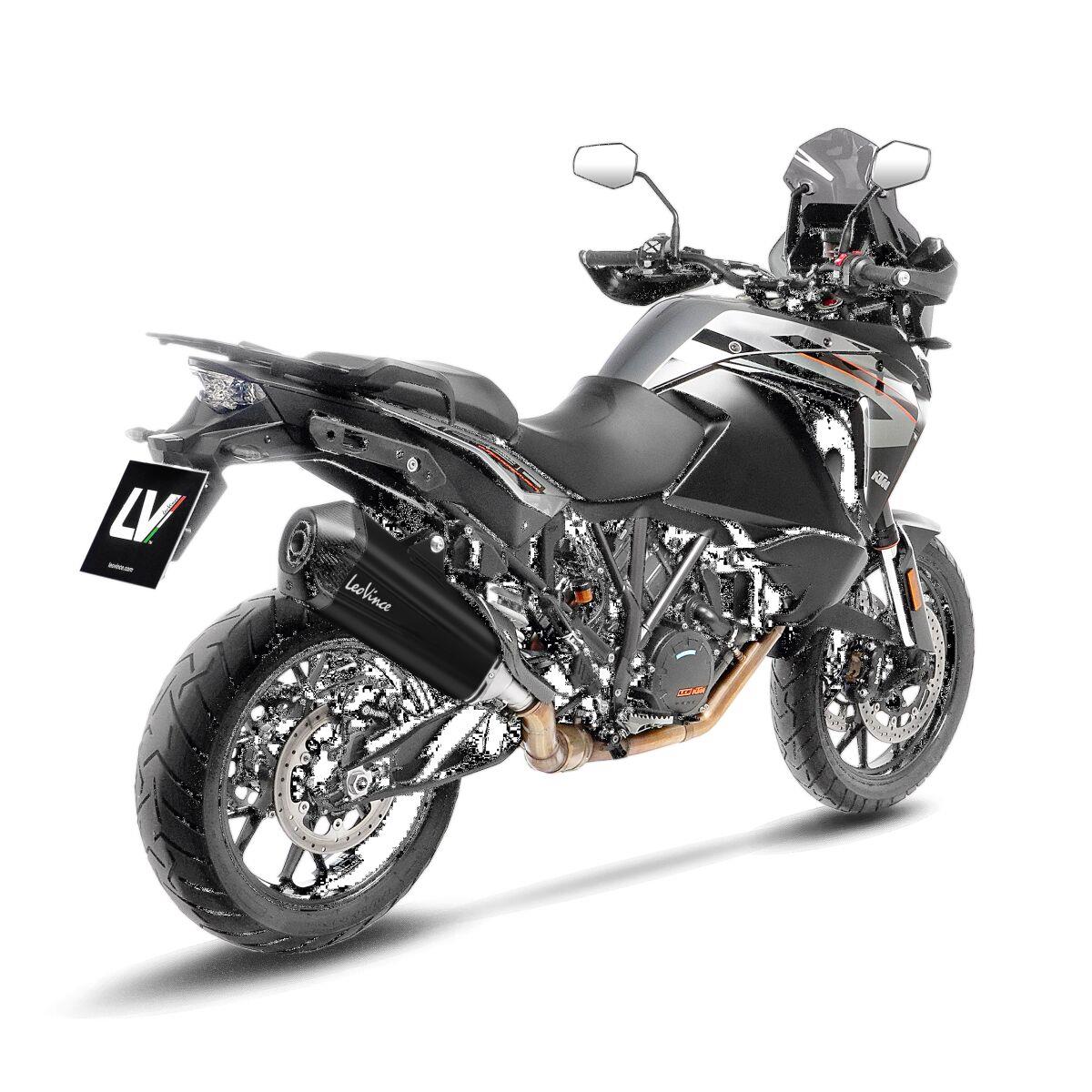 LEOVINCE LV-12R Black Edition Slip-On Muffler for KTM ADV/SUPER ADV 13-20 15309B