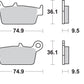 Sbs SI Offroad Sintered Brake Pads For Honda XR 650 L 1987-2024 Set of 2 604SI