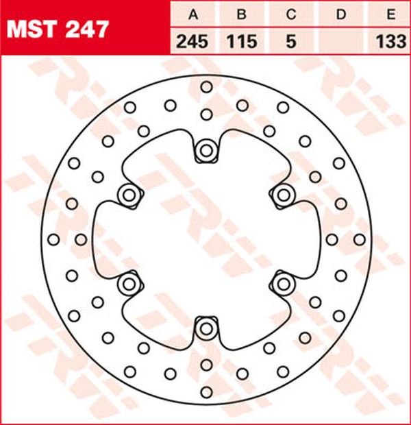 Trw Round Fixed Brake Rotor 220-250mm For Yamaha XT 660 Z 1985-2016 Steel MST247