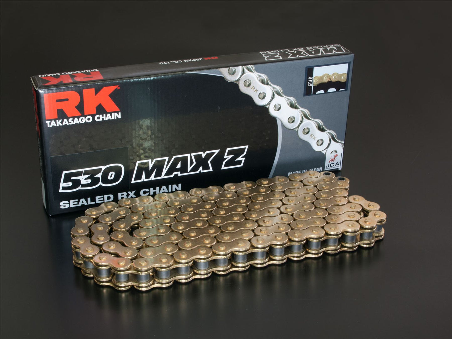 RK Motorcycle Drive Chain 530 MAX Z 104L XRING Gold 530MAXZ