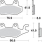 Sbs SI Offroad Sintered Brake Pads For Kawasaki KRF 800 4X4 1989-2017 638SI