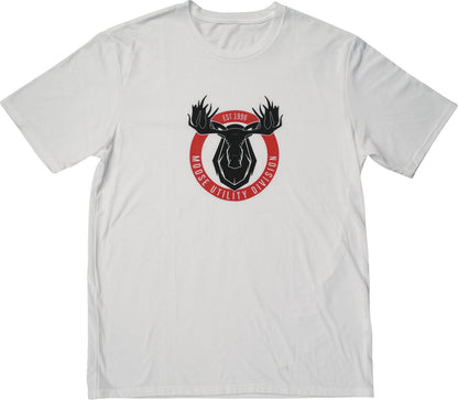 Moose Racing T-Shirt Mud Badge White