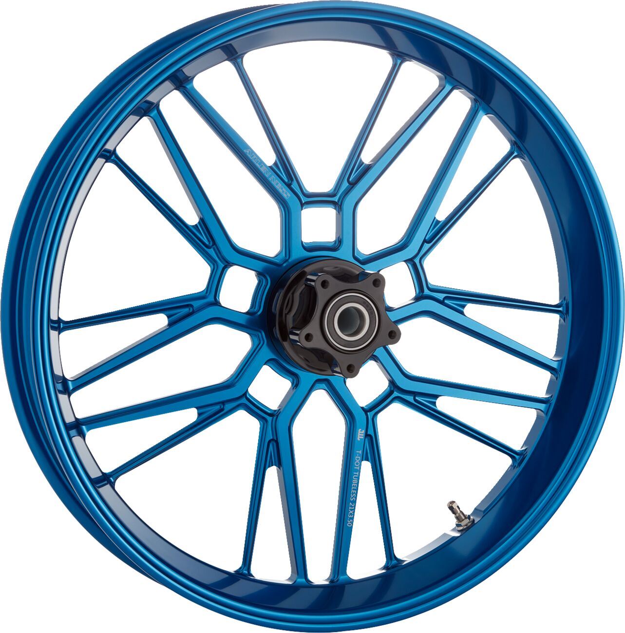 Arlen Ness Split-Spoke Rim 21X3.5 Blue Anodized Aluminum 330-014