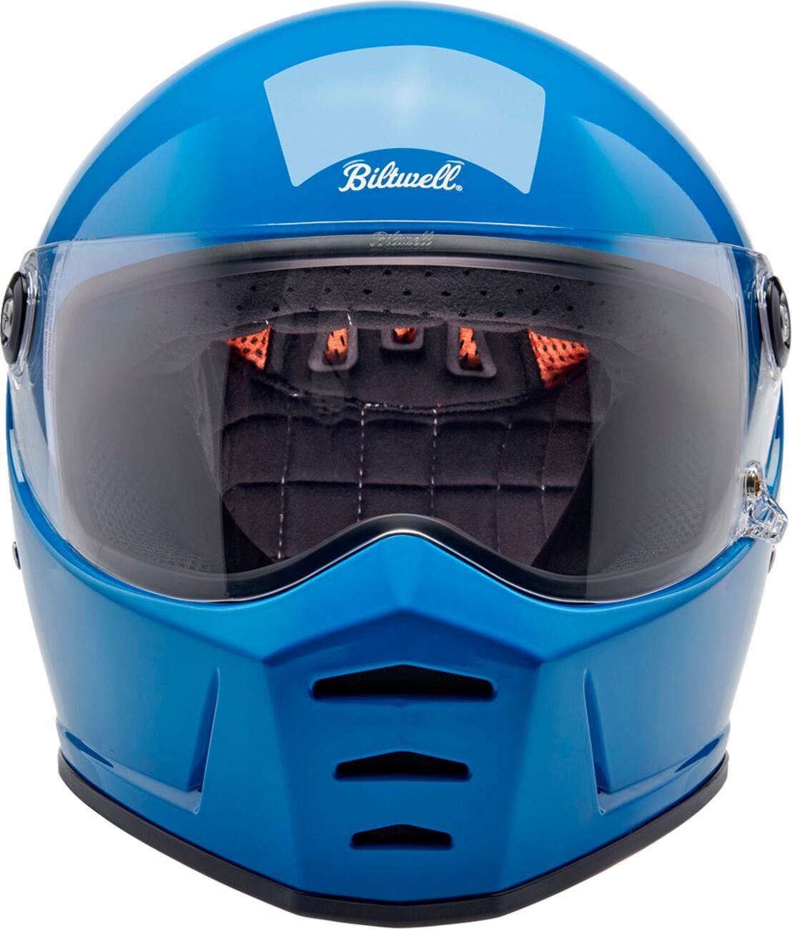 BILTWELL Lane Splitter Blue Motorcycle Helmet