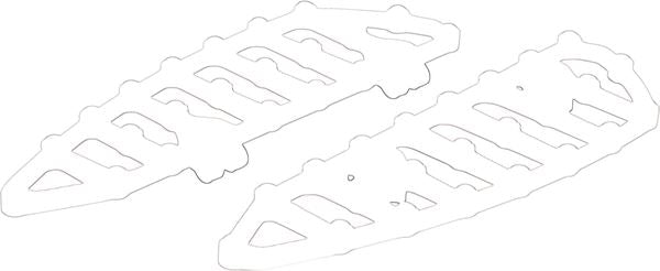 Arlen Ness MX Billet Floorboards Grey Aluminum For HD FLHCS 1868 65-24 410-013
