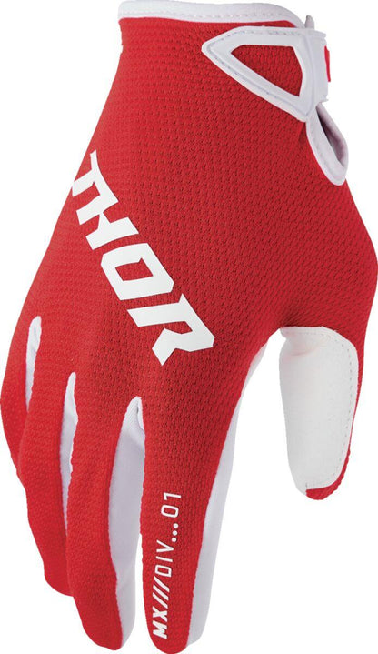THOR Ridemode Static Gloves Red