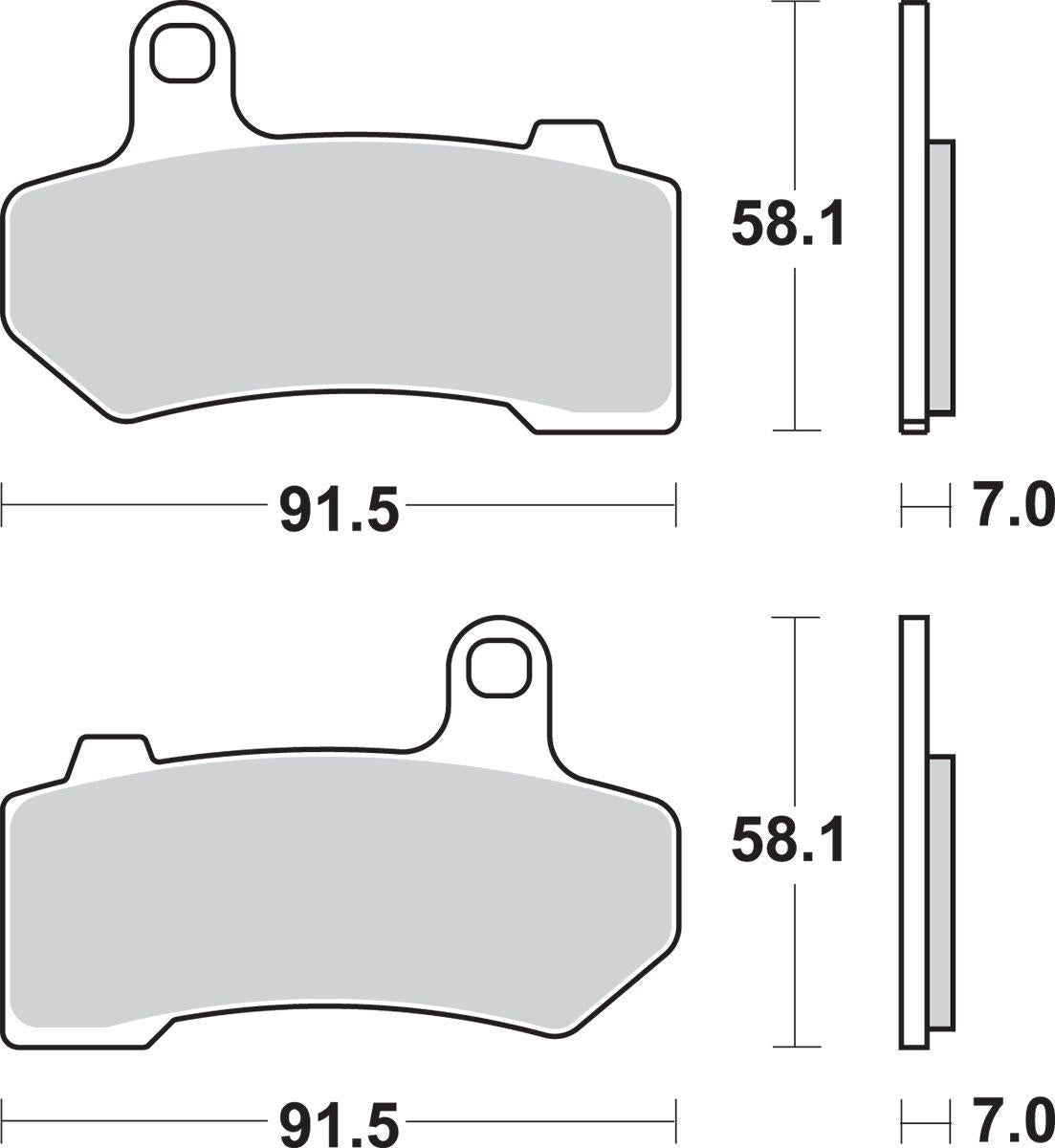 Sbs Sintered Metal Harley/Buell Brake Pads For Harley RH 975 2006-2023 830H.HS