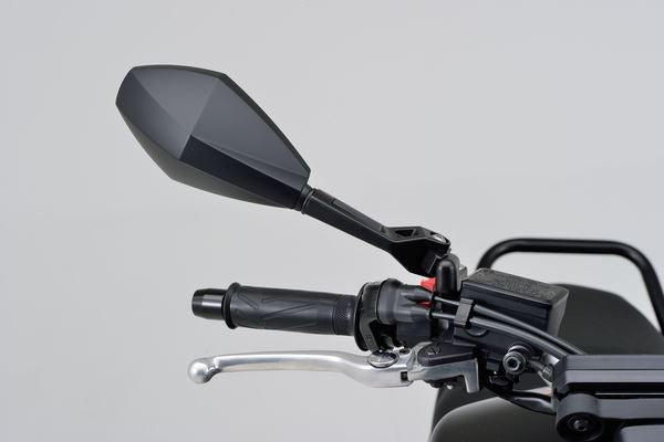 Daytona Black Right Side View D-MIRROR-12 Stem Set ECE-Approved Mirror 80722