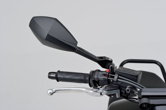 Daytona Black Right Side View D-MIRROR-12 Stem Set ECE-Approved Mirror 80722