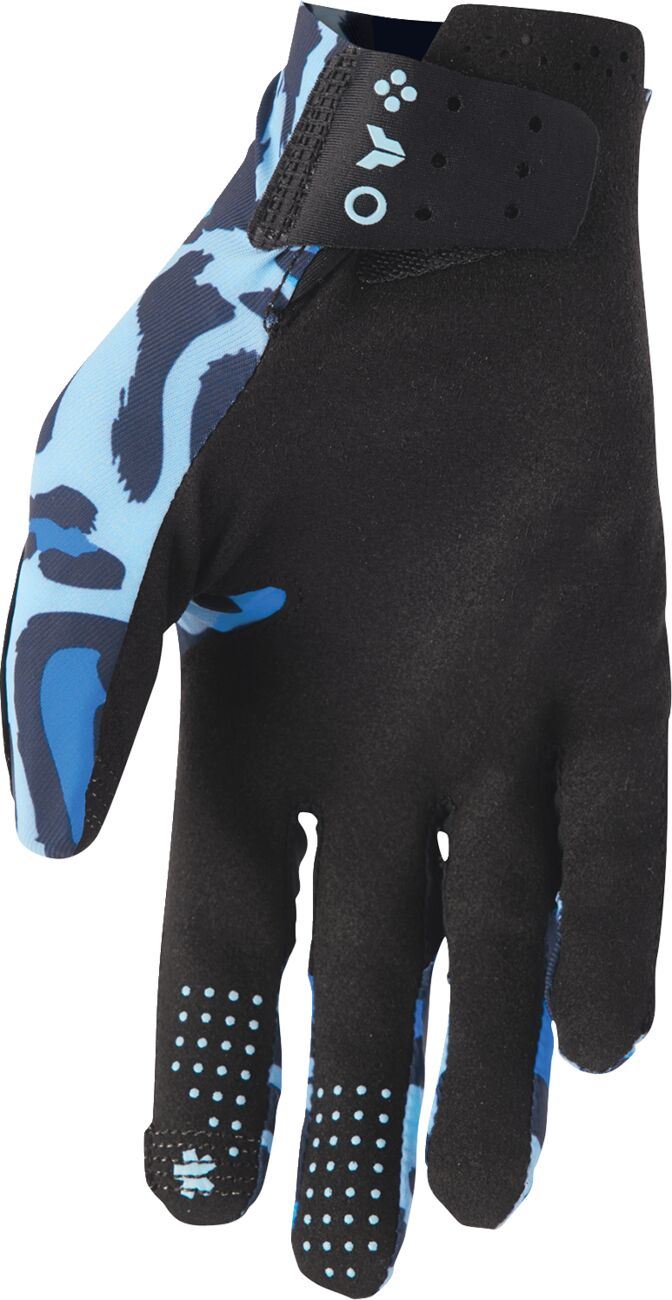 THOR Sportmode Cheetah Gloves Blue/Black