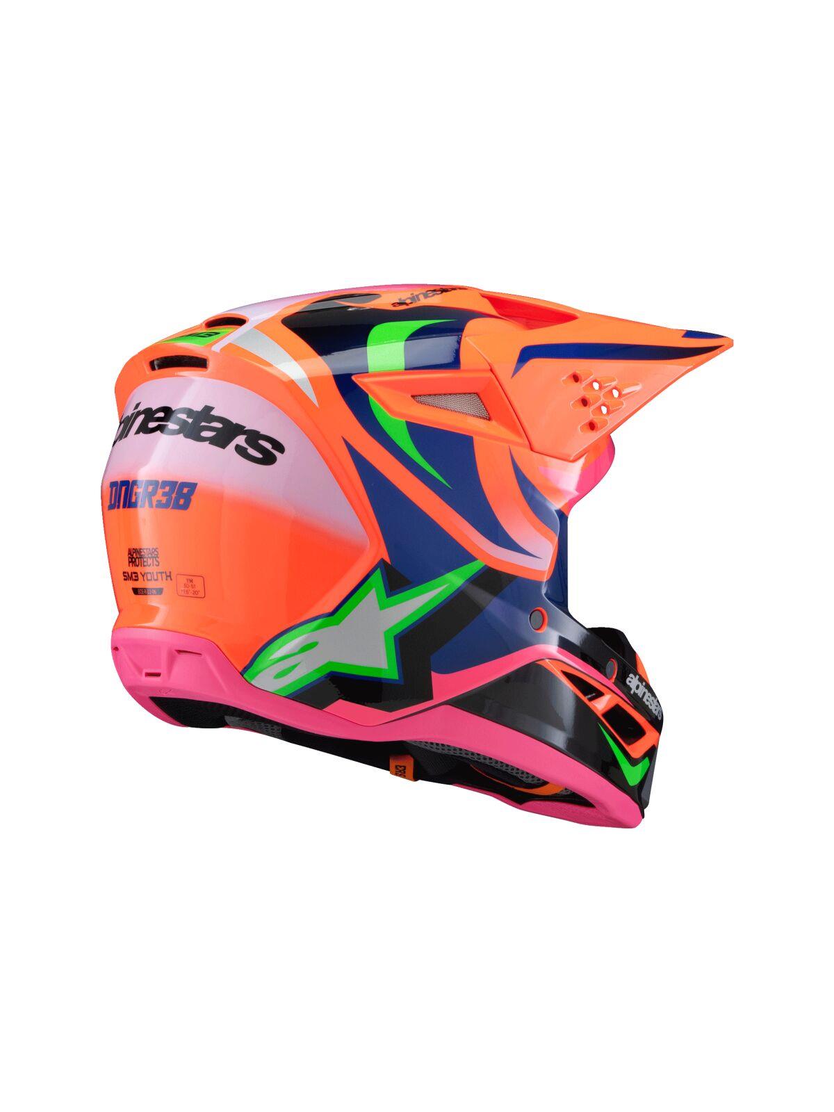 ALPINESTARS Youth SM3 Deegan Orange/Multi MX Helmet