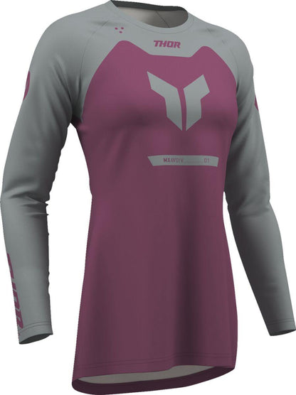 THOR Women's Ridemode Menace Jersey Gray/Purple