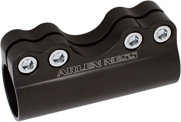 Arlen Ness Handlebar Clamp Black Aluminum Anodized 1" Diameter 08-050