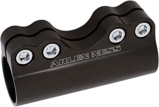 Arlen Ness Handlebar Clamp Black Aluminum Anodized 1" Diameter 08-050