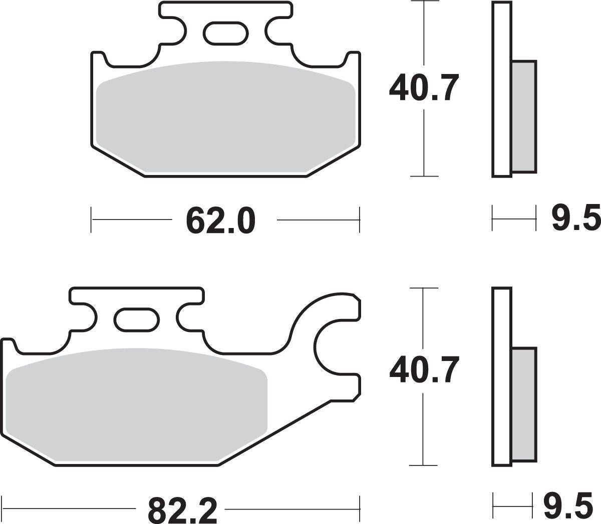 Sbs SI Offroad Sintered Brake Pads For Can Am  Commander 1000 R EFI 00-20 754SI