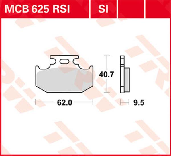 Trw SI Series Sindered Off-Road Brake Pads For Suzuki DR-Z 250 89-21 MCB625SI