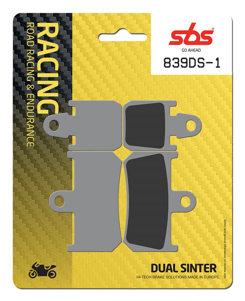 Sbs DS Racing Dual Sintered Brake Pads For Yamaha YZF-R1 1000 2007-2014 839DS-1